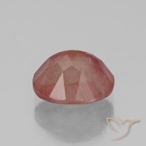 Andesina Labradorite Sangue rosso naturale da 2.04 ct, Ovale, Trasparente/Traslucido