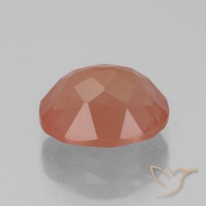 Andesina Labradorite Arancione rossastra naturale da 2.80 ct, Ovale, Trasparente/Traslucido