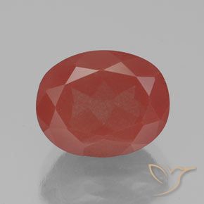 3.05ct Naturale Rosso medio Andesina Labradorite, Ovale, Trasparente/Traslucido