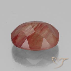 Andesina Labradorite Sangue rosso naturale da 3.50 ct, Ovale, Traslucido