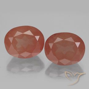 7.83ctw Naturale Arancio rossastro pallido Andesina Labradorite, Ovale, Trasparente