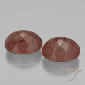 Gemme di Andesina Labradorite Sangue rosso naturale da 7.59 ct, Ovale, Trasparente/Traslucido
