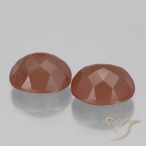 Gemme di Andesina Labradorite Arancione rossastra naturale da 7.60 ct, Ovale, Trasparente/Traslucido