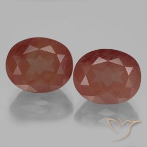 7.78ctw Naturale Sangue rosso Andesina Labradorite, Ovale, Trasparente/Traslucido