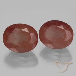 Gemme di Andesina Labradorite Sangue rosso naturale da 7.78 ct, Ovale, Trasparente/Traslucido