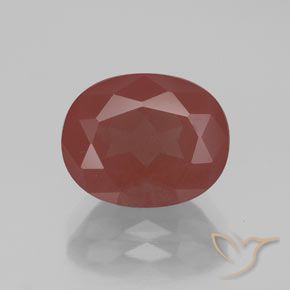 2.87ct Naturale Rosso arancione Andesina Labradorite, Ovale, Trasparente/Traslucido