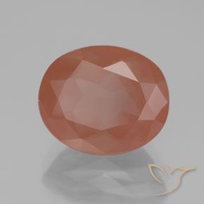 Andesina Labradorite Rosso medio naturale da 3.70 ct, Ovale, Trasparente/Traslucido