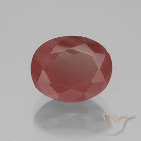 2.80ct Naturale Rosso scuro Andesina Labradorite, Ovale, Trasparente/Traslucido