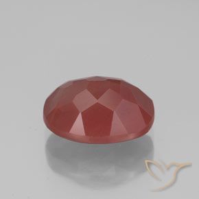 Andesina Labradorite Rosso scuro naturale da 2.80 ct, Ovale, Trasparente/Traslucido