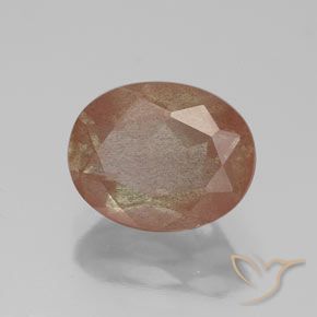 Andesina Labradorite Arancio caldo naturale da 2.61 ct, Ovale, Trasparente/Traslucido