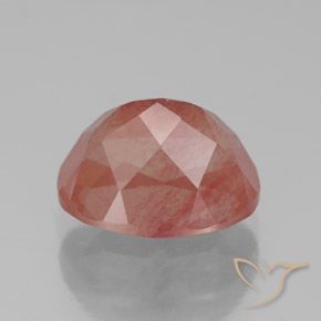 Andesina Labradorite Arancio rossastro pallido naturale da 3.07 ct, Ovale, Trasparente/Traslucido