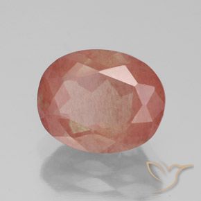 Andesina Labradorite Rosso medio naturale da 2.90 ct, Ovale, Trasparente