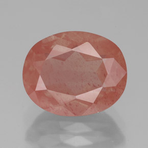 Andesina labradorite naturale rosso da 3,36 ct, taglio ovale, traslucido