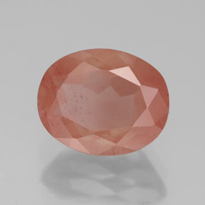 Andesina labradorite naturale rosso da 2,79 ct, taglio ovale, traslucido