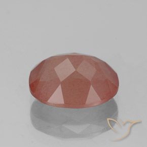 Andesina Labradorite Arancio rossastro pallido naturale da 2.69 ct, Ovale, Trasparente/Traslucido