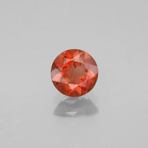 Andesina labradorite naturale arancione da 0,62 ct, taglio rotondo, VS