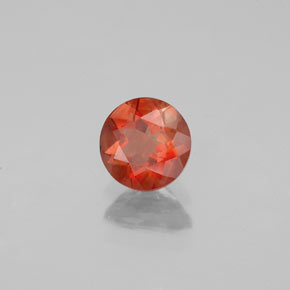 Andesina labradorite naturale arancione da 0,62 ct, taglio rotondo, VS