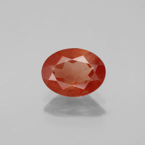 Andesina Labradorite Arancio rosso naturale da 0.96 ct, Taglio ovale, VS-SI