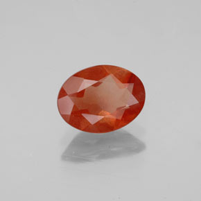 Andesina Labradorite Arancio rosso naturale da 0.96 ct, Taglio ovale, VS-SI