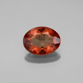 Andesina Labradorite Arancio rosso naturale da 0.99 ct, Taglio ovale, VS-SI