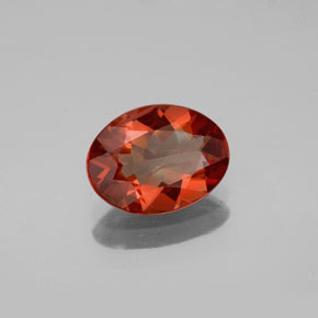 Andesina Labradorite Arancio rosso naturale da 0.99 ct, Taglio ovale, VS-SI