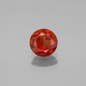 Andesina Labradorite Arancio rosso naturale da 0.67 ct, Taglio rotondo, VS-SI