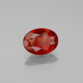 Andesina labradorite naturale rosso da 0,80 ct, taglio ovale, VS-SI