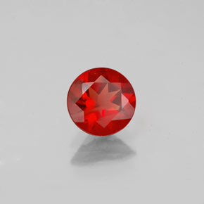Andesina labradorite naturale arancione rossastro da 0,62 ct, taglio rotondo, VS-SI