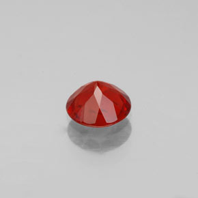 Andesina labradorite naturale arancione rossastro da 0,62 ct, taglio rotondo, VS-SI