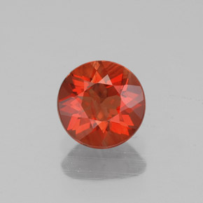 Andesina labradorite naturale rosso da 0,55 ct, taglio rotondo, VS