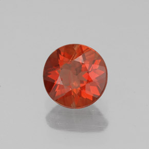 Andesina labradorite naturale rosso da 0,55 ct, taglio rotondo, VS