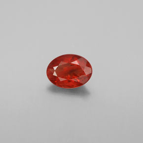 Andesina labradorite naturale arancione da 0,66 ct, taglio ovale, VS-SI