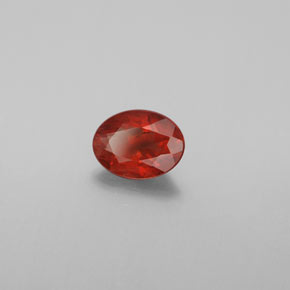 Andesina labradorite naturale arancione da 0,66 ct, taglio ovale, VS-SI