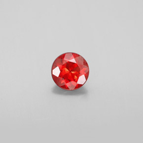 Andesina labradorite naturale arancione da 0,63 ct, taglio rotondo, VS