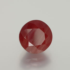 Andesina labradorite naturale rosso da 2,81 ct, taglio rotondo, traslucido