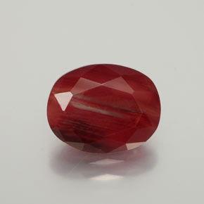 Andesina labradorite naturale rosso da 2,30 ct, taglio ovale, traslucido
