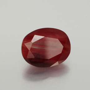 Andesina labradorite naturale rosso da 2,30 ct, taglio ovale, traslucido