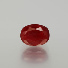 Andesina labradorite naturale rosso da 1,63 ct, taglio ovale, traslucido