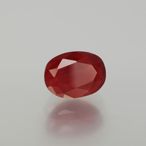 Andesina labradorite naturale rosso da 1,63 ct, taglio ovale, traslucido