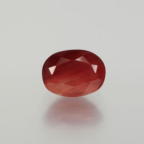 Andesina labradorite naturale rosso da 1,47 ct, taglio ovale, traslucido