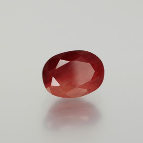 Andesina labradorite naturale rosso da 1,47 ct, taglio ovale, traslucido