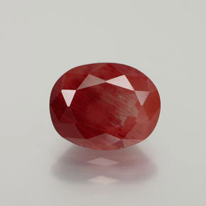 Andesina Labradorite Miele rosso naturale da 2.40 ct, Taglio ovale, Traslucido