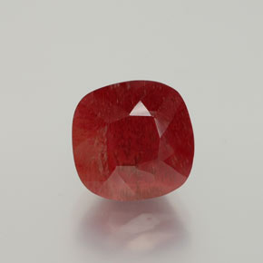 Andesina Labradorite Miele rosso naturale da 3.45 ct, Taglio a cuscino, Traslucido