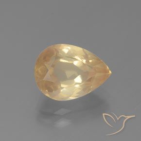 Andesina Labradorite Dorato pesca chiaro naturale da 2.40 ct, Forma a pera, Trasparente