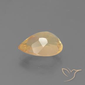 Andesina Labradorite Dorato pesca chiaro naturale da 2.40 ct, Forma a pera, Trasparente