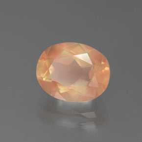 Andesina labradorite naturale arancione da 2,72 ct, taglio ovale, trasparente