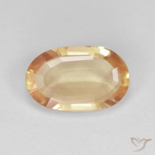 2.23ct Naturale Cantalupo Arancia Andesina Labradorite, Ovale, Trasparente