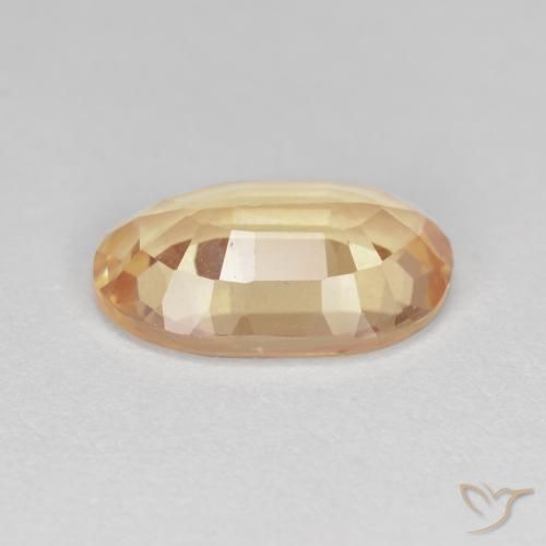 Andesina Labradorite Cantalupo Arancia naturale da 2.23 ct, Ovale, Trasparente