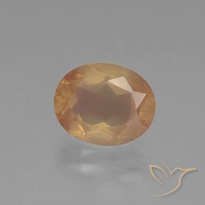 Andesina Labradorite Arancione-Oro naturale da 2.97 ct, Ovale, Trasparente