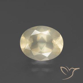 2.58ct Naturale Color crema Andesina Labradorite, Ovale, Trasparente
